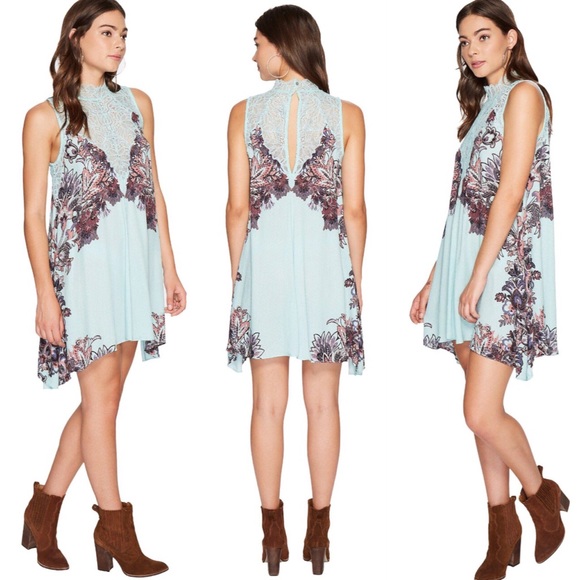 FREE PEOPLE Lace Crochet Slip Dress NWT - Picture 3 of 3